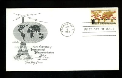 US FDC #1274 Artmaster M-4 1965 DC ITU International Telecommunications Union - Image 1 of 2