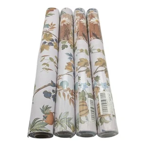 NEW Floral Fruit Pumpkins Gourds Fall Contact Paper 15.3" X 118" 4 Rolls - Picture 1 of 5