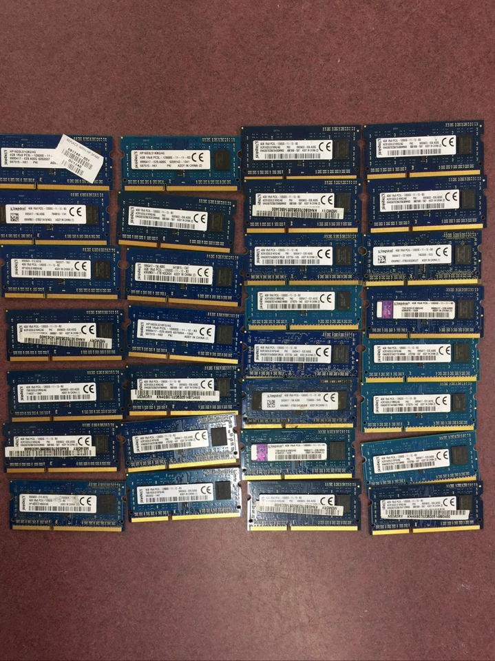 KINGSTON 120GB (30x4GB) 1Rx8 PC3L-12800S DDR3 SODIMM Laptop Memory RAM - Image 1 of 1