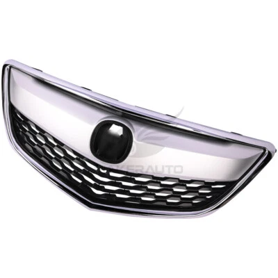 For 2014 15 2016 Acura MDX Front Bumper Upper Chrome+Black Grille 75101TZ5A03 Foto 1 de 4