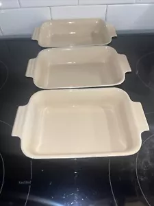 3 Casseruola Piccola Le Creuset Ceramica Nera Forno Francia 7"X5" Rettangolare - Foto 1 di 5