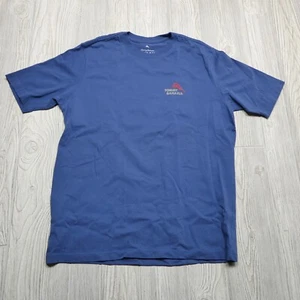 Tommy Bahama Shirt Adult M Blue Short Sleeve First Class Flight Parrot Cotton - Picture 1 of 13