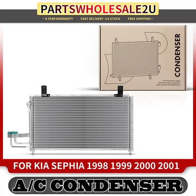 Nuevo condensador de aire acondicionado aire acondicionado con soporte para Kia Sephia 1998 1999-2001 Foto 1 de 4