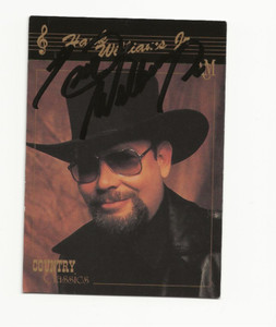 HANK   WILLIAMS   JR.       AUTOGRAPHED    CARD