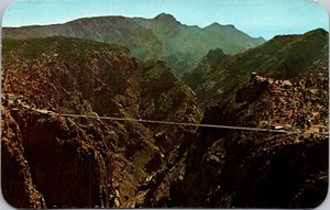 Postcard Aerial View World's Highest Bridge Royal Gorge Canon City Co Vintage 66 - Picture 1 of 2