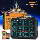 Auxbeam 12 Gang Rgb Switch Panel Led Light Bar Bluetooth App Remote Control Boat