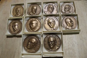 MACO CSNA PRESIDENTS MEDALS - 10 DIFF ORIGINAL BOXES APROX 50MM MEDALLIC ART CO - Picture 1 of 6