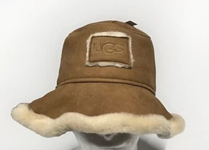 UGG Sheepskin Chestnut BrownBucket Hat Style 20934 Color Chestnut Size S/M NEW - Picture 1 of 12