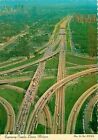 Postcard Detroit, Michigan - Aerial View of Expressway Complex
