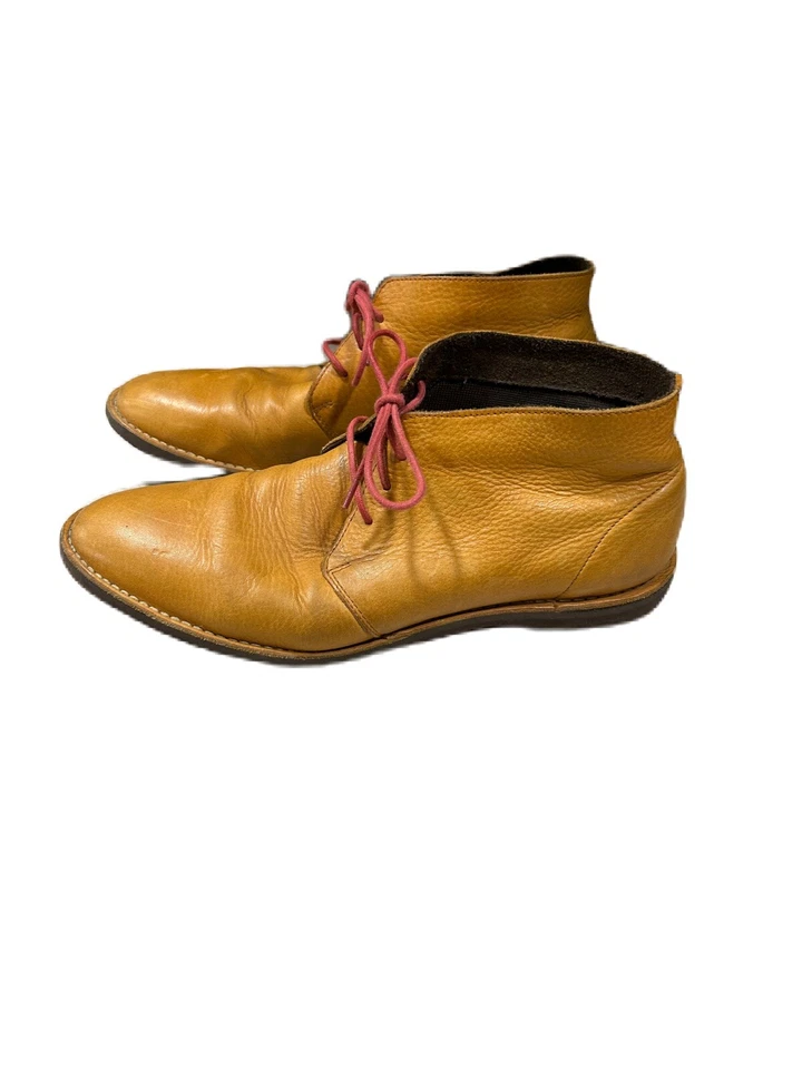 Cole Haan Chukka Botas 11.5 Para Hombres Cuero Tostado Camel Rojo Zapatos con Cordones Preppy Foto 1 de 4