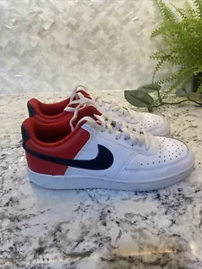 Size 8- Nike Court Vision Low White University Red Basketball sports shoes - Picture 1 of 10