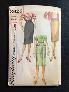 Juego de faldas Simplicity Pattern 3626 cintura talla 28 cadera 38 corte completo - Imagen 1 de 2