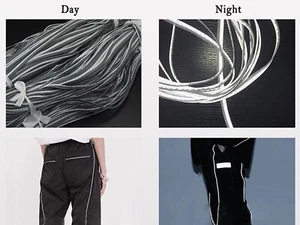 Tubería reflectante plateada para coser de 3 m 12 mm - seguridad nocturna, ropa de exterior, hágalo usted mismo - Imagen 1 de 18