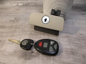 2006-2011 Cadillac DTS Glove Box Latch Handle Lock And Key OEM Tan Beige Shale - Picture 1 of 12