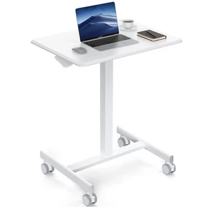 Adjustable Height Mobile Standing Desk with Wheels - Rolling Laptop Table - Picture 1 of 15