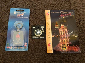 Olympic Games 1996 Atlanta Opening Ceremony Postcard Pin Keychain - Picture 1 of 12