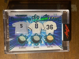 Leaf Championship Nucleus 2021 Dimaggio Berra Mize Bat Relic 1/5 - Imagen 1 de 2
