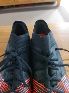 ADIDAS NEMINIS Black and Orange Astroturf Football Boots Size UK 6.5 - Picture 1 of 7