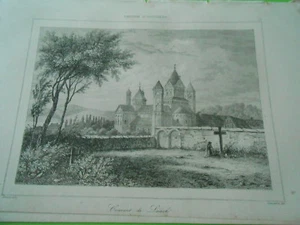 Gravure 1838 - Allemagne Germany Couvent de Laach - Picture 1 of 1