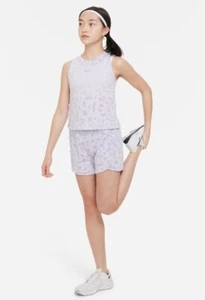 NWT NIKE Girls Shorts Dri-FIT Breezy High Waist Training Shorts Lavender Size L - Picture 1 of 6