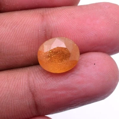 Enorme piedra preciosa suelta certificada de zafiro amarillo natural de 9,50 quilates 12 mm*10 mm Foto 1 de 4