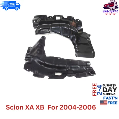 Fits Scion XA XB Engine Splash Shield For 2004-2006 Left & Right Side Set 2pc Foto 1 de 4