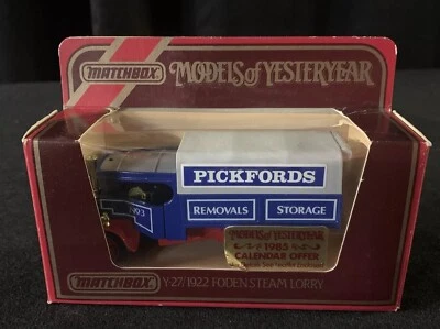 Matchbox NOS - Models of Yesteryear Y-27 1922 Foden Steam Lorry Pickfords - Image 1 of 4