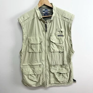 Vtg ExOfficio Adventure Wear Khaki Fishing Safari Vest Adult L - Picture 1 of 5