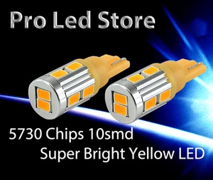 Lámpara de licencia de cuña lateral ámbar brillante LED T10 de alta potencia - Imagen 1 de 2