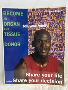 Póster de donante de tejido de órgano Michael Jordan en espuma leído 18x23 - Imagen 1 de 3