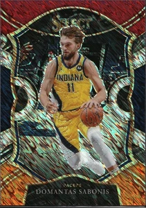 2020-21 Panini Select #56 Domantas Sabonis Red White Orange Shimmer - Picture 1 of 2