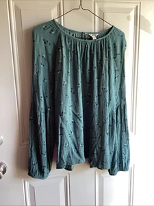 Sonoma Damen Langarmbluse mit Blumenmuster und Gummizug Größe XL. EUC! - Bild 1 von 7