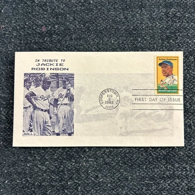 US Jackie Robinson AALL FDC 1982 - Image 1 of 4