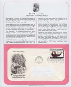 2004 Henry Mancini composer pianist 3839 FDC PCS Peter Gunn Pink Panther Theme - Picture 1 of 1