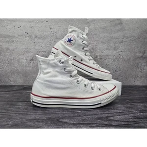 Converse Chuck Taylor All Star alte unisex donna 8 uomo taglia 6 bianche - Foto 1 di 9