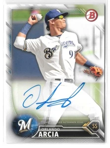 2016 Bowman - Prospect Autographs Orlando Arcia #PA-OA - Picture 1 of 3