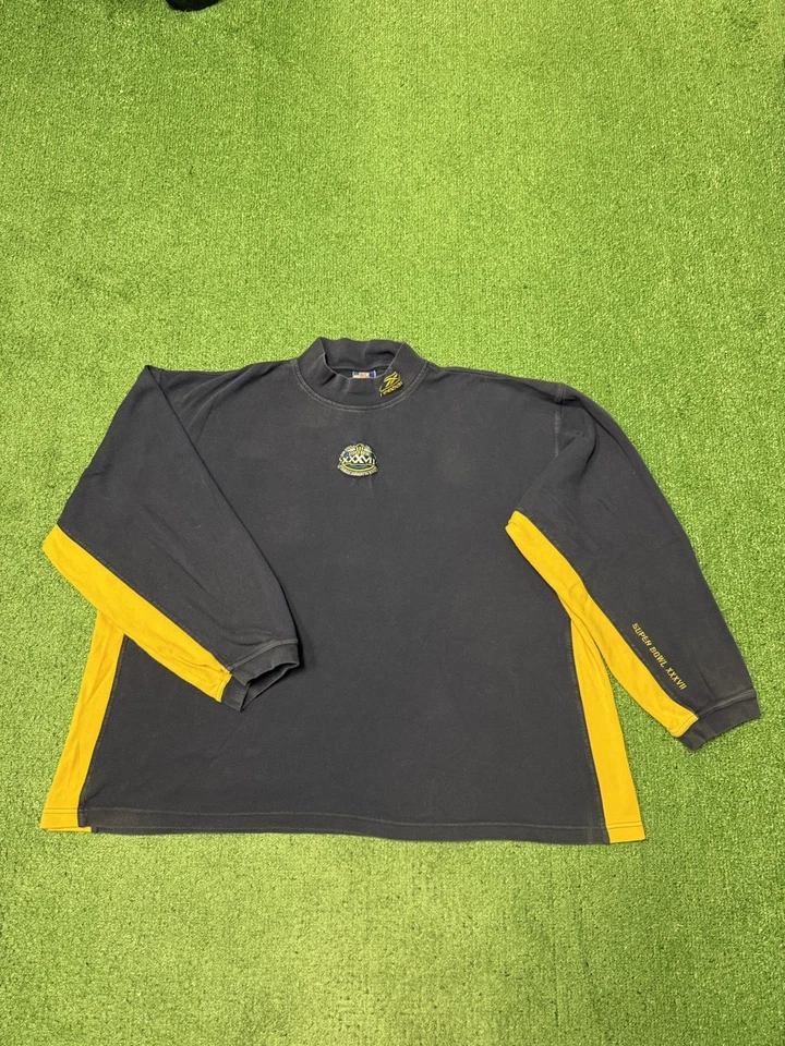 Camisa De Colección Y2K Reebok Super Bowl XXXVII Manga Larga Talla XL Azul NFL Fútbol Foto 1 de 4