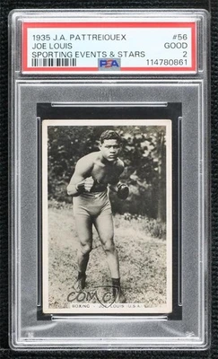 1935 Senior Service Sporting Events and Stars Tobacco Joe Louis #56 PSA 2 - Image 1 of 2