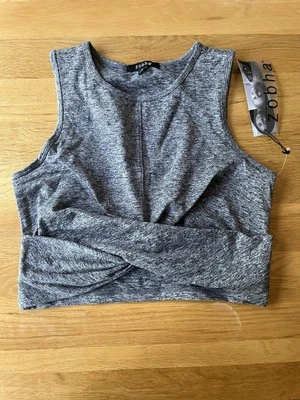 Camiseta sin mangas recortada de yoga gimnasio cuello redondo Activewear M  Foto 1 de 4