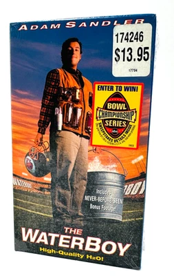 The Waterboy Adam Sandler (VHS Contains Bonus Footage) BRAND NEW SEALED Movie - Image 1 of 4