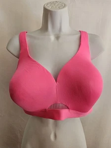 Cacique 42D Balconette Bra Pink Wire free Full Coverage Lightly Lined - Picture 1 of 7