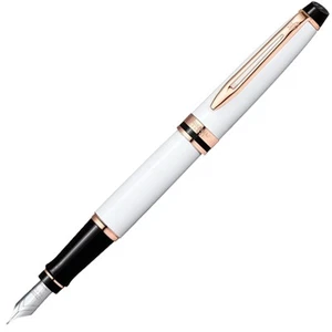 WATERMAN Fountain Pen Expert Essential Precious White PGT 18K Fine Point - Picture 1 of 5