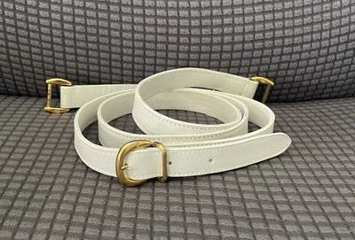 Authentic Vintage Gucci White Leather Crossbody Bag Replacement Strap 49” Long - Image 1 of 4