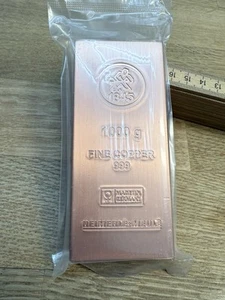 Barren Heimerle + Meule 1kg Kupfer Neuware Investment Wertanlage Copper - Bild 1 von 5