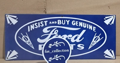 Ford Parts Porcelain Enamel Sign  24 x 10 Inches 1 Sided - Image 1 of 4