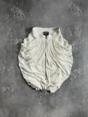 Falda midi vintage Jean Paul Gaultier Maille acanalada drapeada cremallera frontal desnuda talla XS Foto 1 de 4