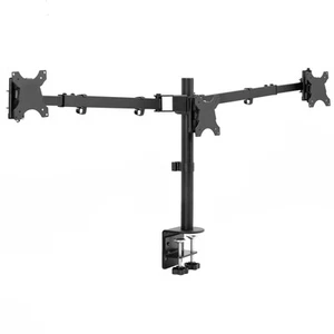 VIVO Telescoping Triple Monitor Desk Mount, Heavy Duty Flush-to-Wall Stand - Picture 1 of 9