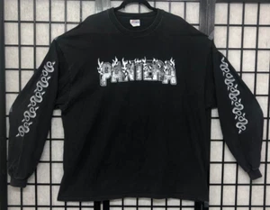 Camiseta Pantera 2000 Vintage XXL Manga Larga Serpientes Esqueléticas Llamas Metal Roca - Imagen 1 de 7
