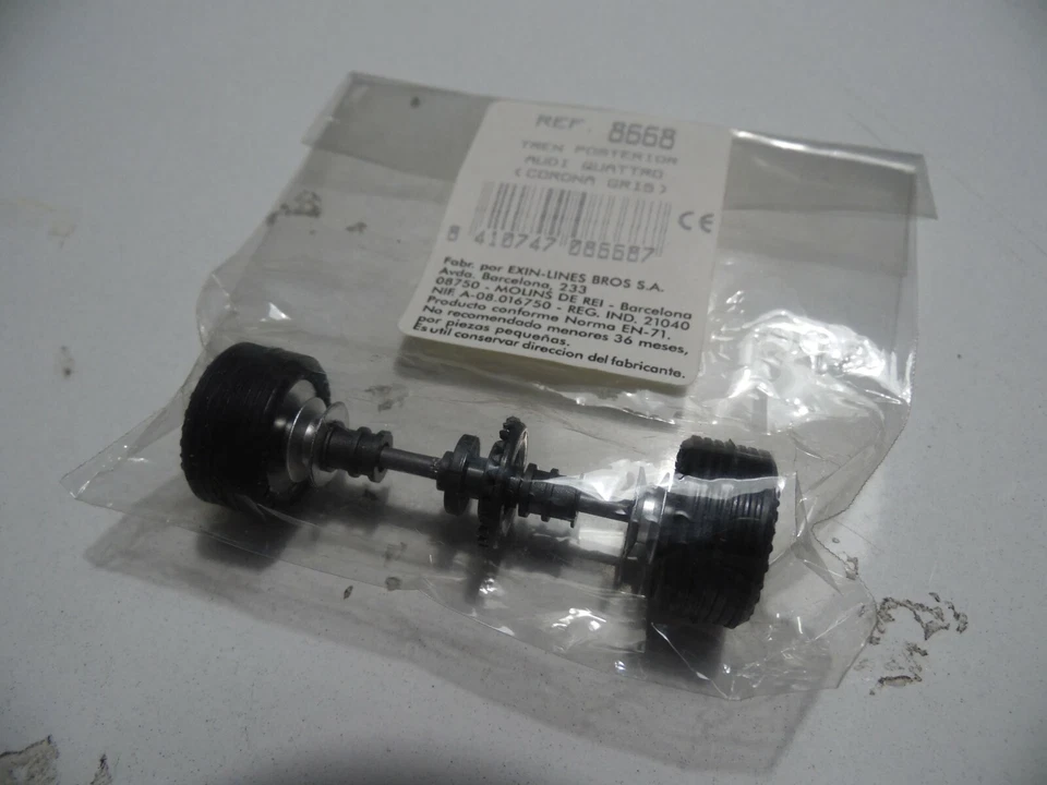 VINTAGE SCALEXTRIC 8668 Rear Drivetrain ( grey gear ) AUDI QUATTRO - Photo 1/1