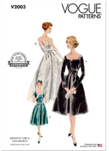 Vogue V2003 Sewing Pattern Misses' Vintage Dress Petticoat Size U5 (16-24) UNCUT - Picture 1 of 4